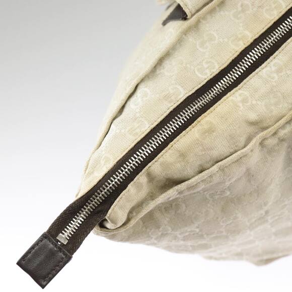 GUCCI GG Canvas Tote Bag Beige Silver - Picture 15 of 16